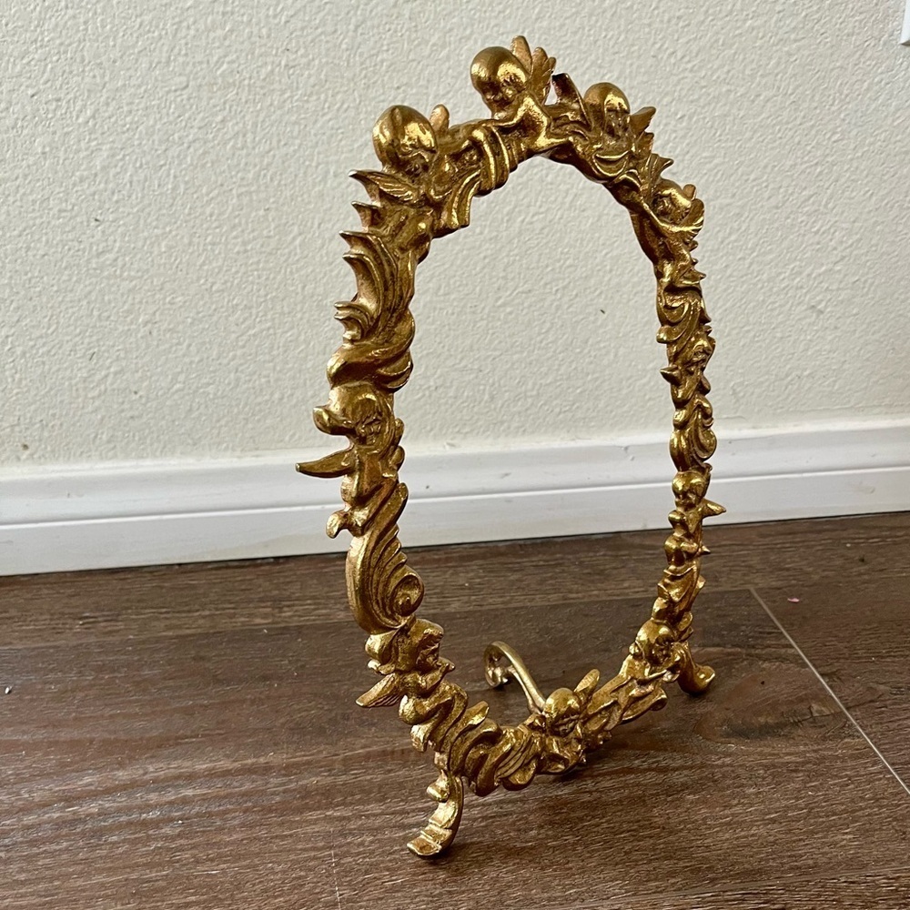 Gold Color Ornate Oval Picture Frame 8/12 inches - Picture 7 of 13
